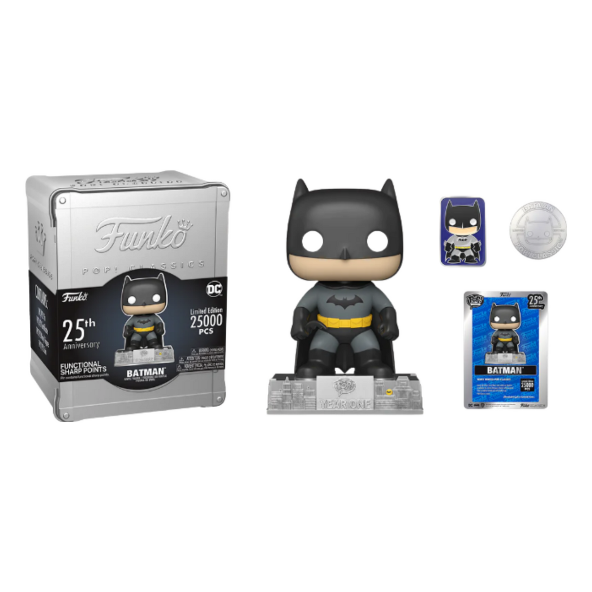 DC Comics: Batman Funko Pop! Figura de vinilo n.° 01C, 25 aniversario de Funko