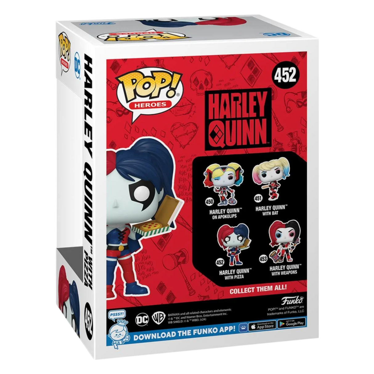 Harley Quinn: Harley Quinn con Pizza Funko Pop! Figura de vinilo Héroes #452