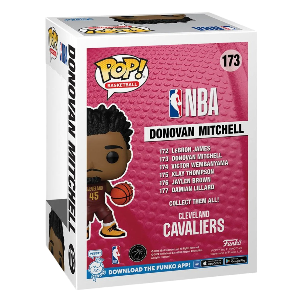 NBA Cleveland Cavaliers Donovan Mitchell Funko Pop! Vinyl Figure #173