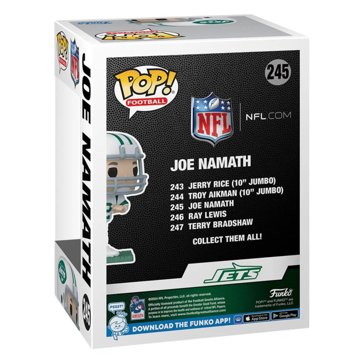 NFL Legends Jets Joe Namath Funko Pop! Vinyl Figure #245