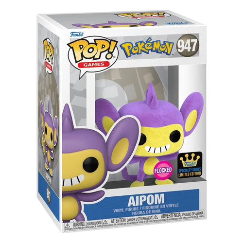 Pokémon Aipom Flocked Funko Pop! Vinyl Figure #947 - Flocked - Specialty Series Exclusive