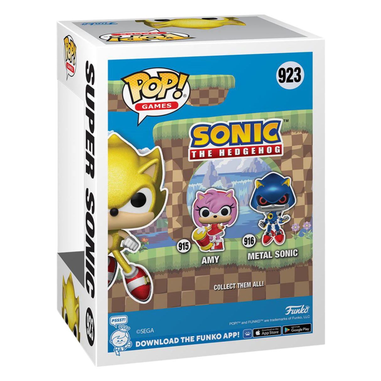 Sonic the Hedgehog Super Sonic Funko Pop! Vinyl Figure #923 - AAA Anime Exclusive - Chase