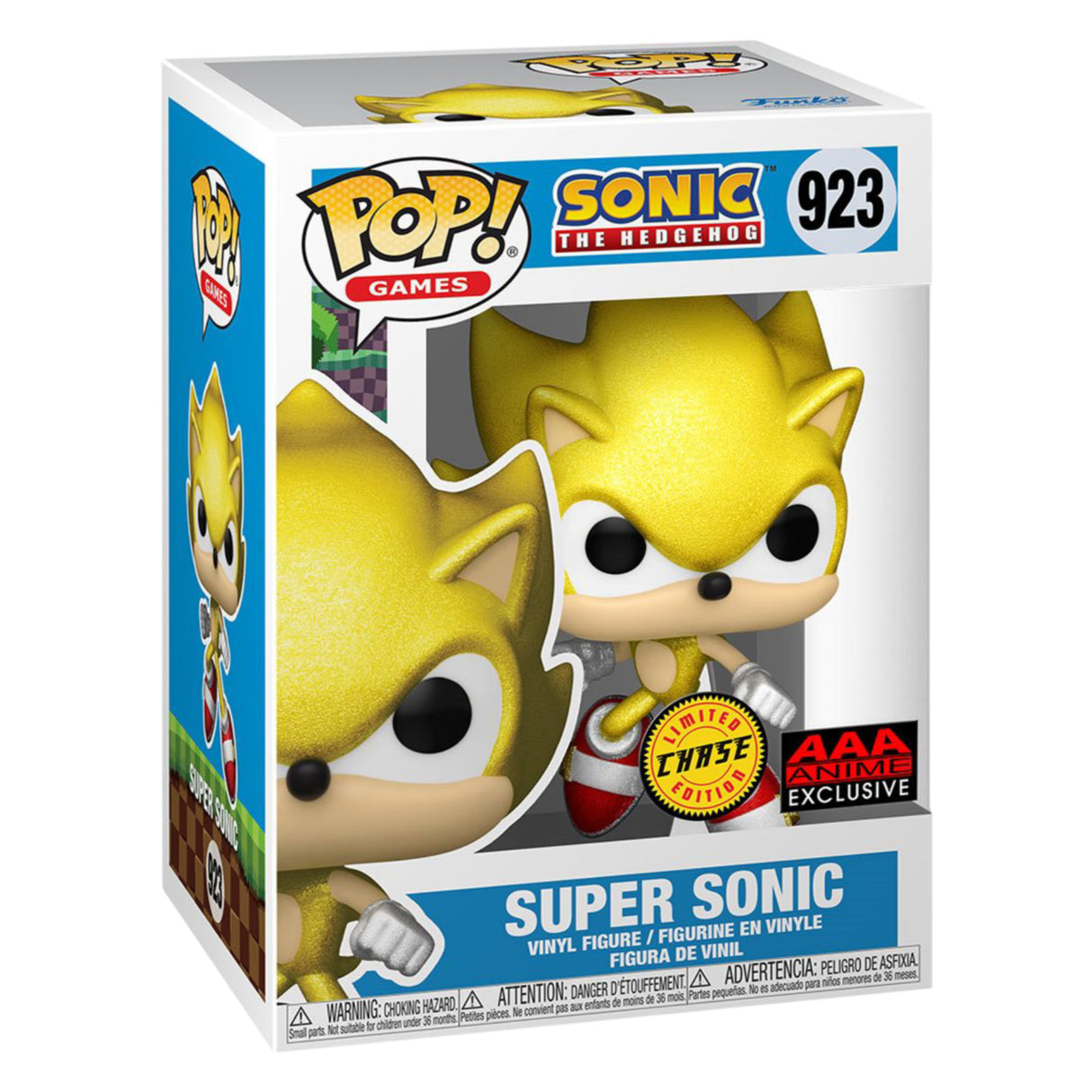 Sonic the Hedgehog Super Sonic Funko Pop! Vinyl Figure #923 - AAA Anime Exclusive - Chase