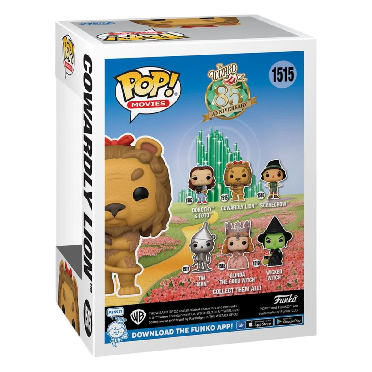 ¡Funko Pop del León Cobarde del 85.º aniversario del Mago de Oz! Figura de vinilo n.° 1515