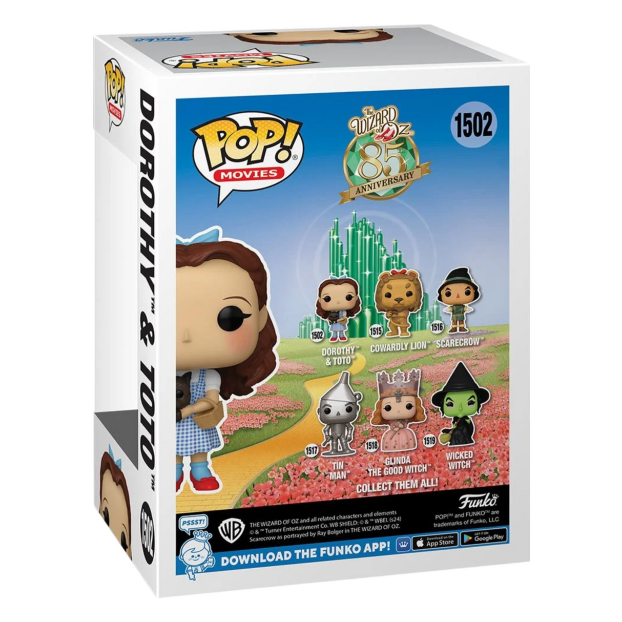 ¡El Mago de Oz 85 Aniversario Dorothy y Toto Funko Pop! Figura de vinilo n.° 1502