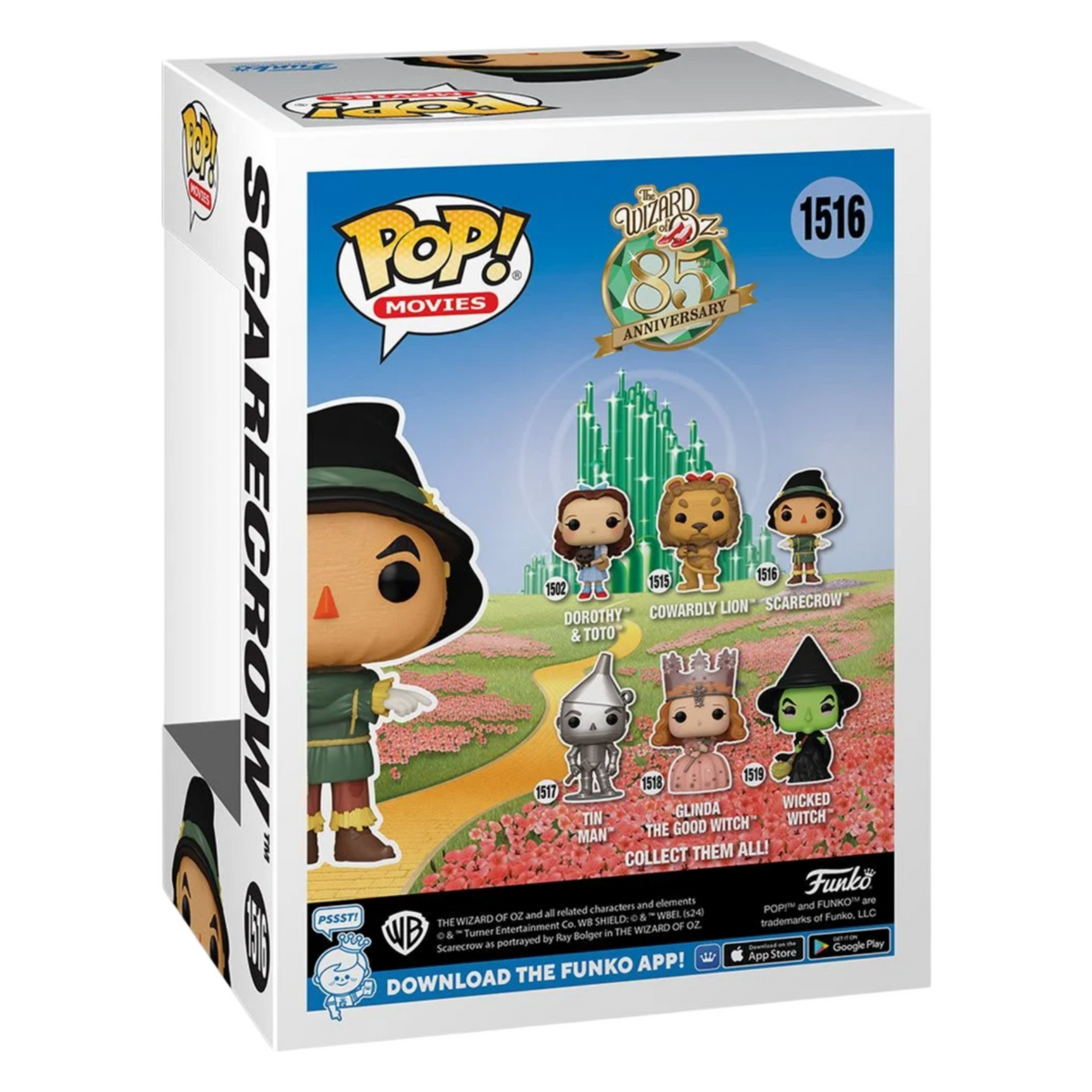 ¡Funko Pop del Espantapájaros del 85.º aniversario del Mago de Oz! Figura de vinilo n.° 1516