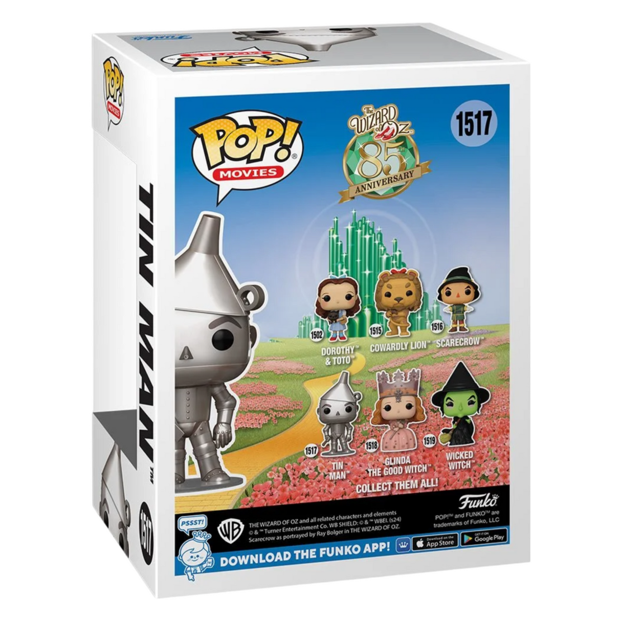 ¡Funko Pop del Hombre de Hojalata del 85.º aniversario del Mago de Oz! Figura de vinilo n.° 1517