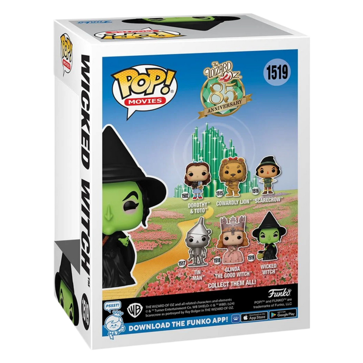 ¡Funko Pop! Bruja Malvada del 85.º aniversario del Mago de Oz. Figura de vinilo n.° 1519