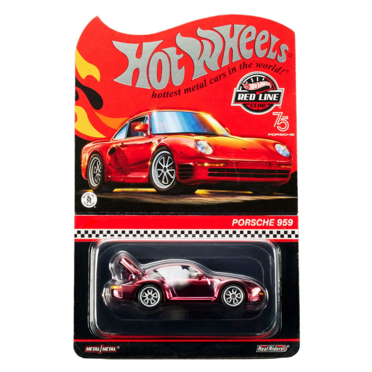 Hot Wheels 1986 Porsche 959 Red Line Club Exclusivo